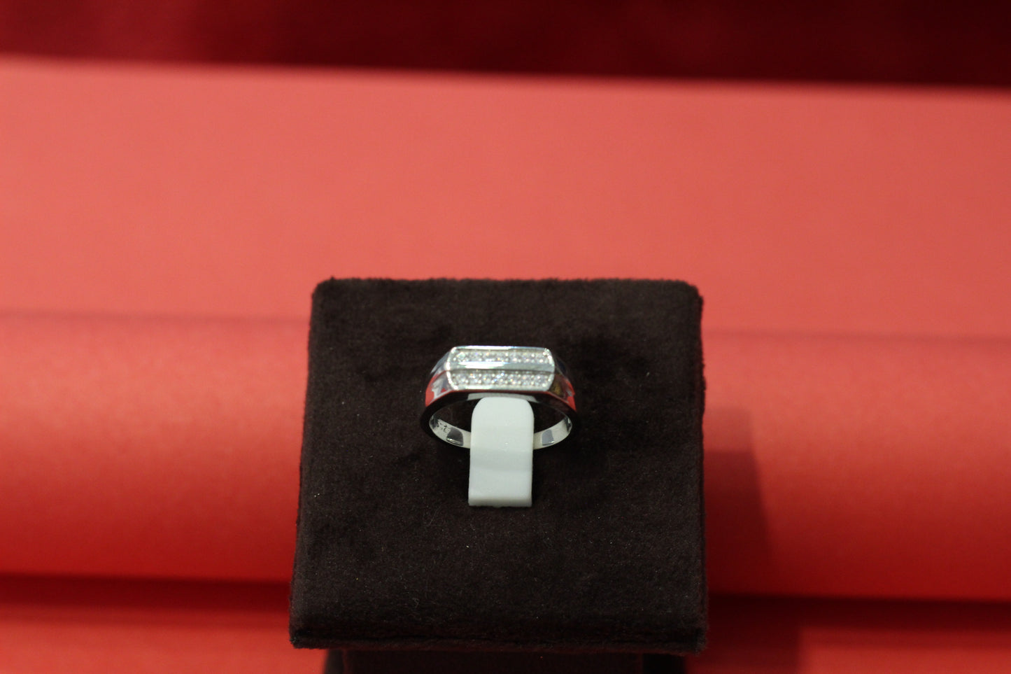 Italian Silver Men’s Ring with Rectangular Stone – Premium Designer Look