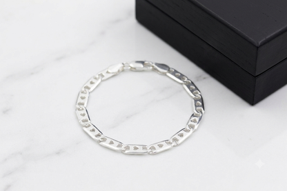 Pure Silver navabi Bracelet for Men | Flexible navabi Pattern | Elegant Casual & Party Wear