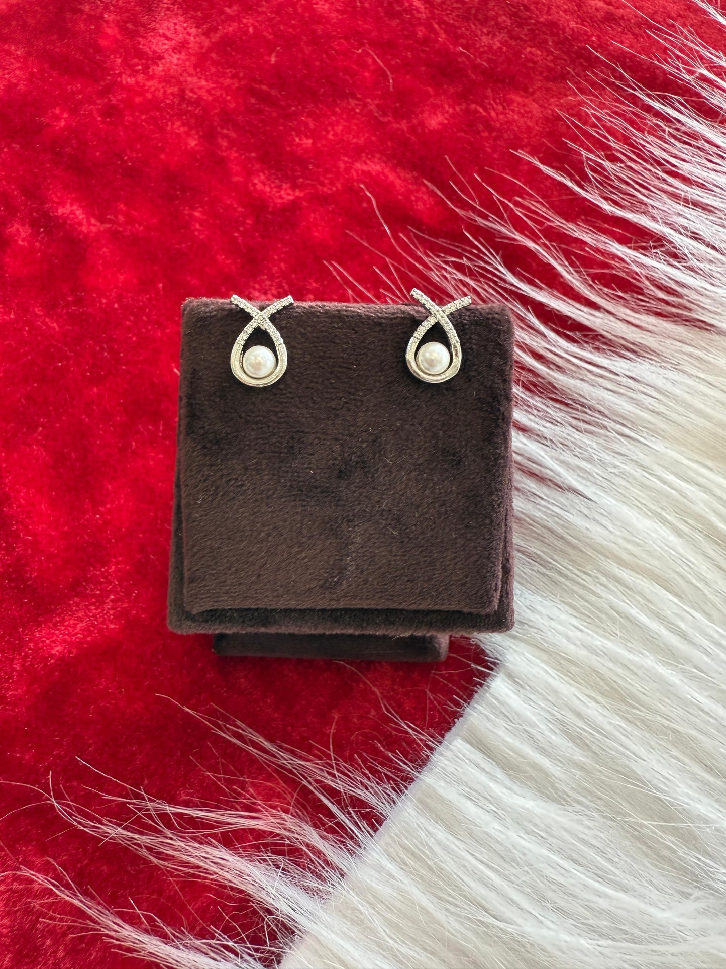 Aavika Zevar Sterling Silver Pearl Stud Earrings for Women & Girls | Elegant Teardrop Design