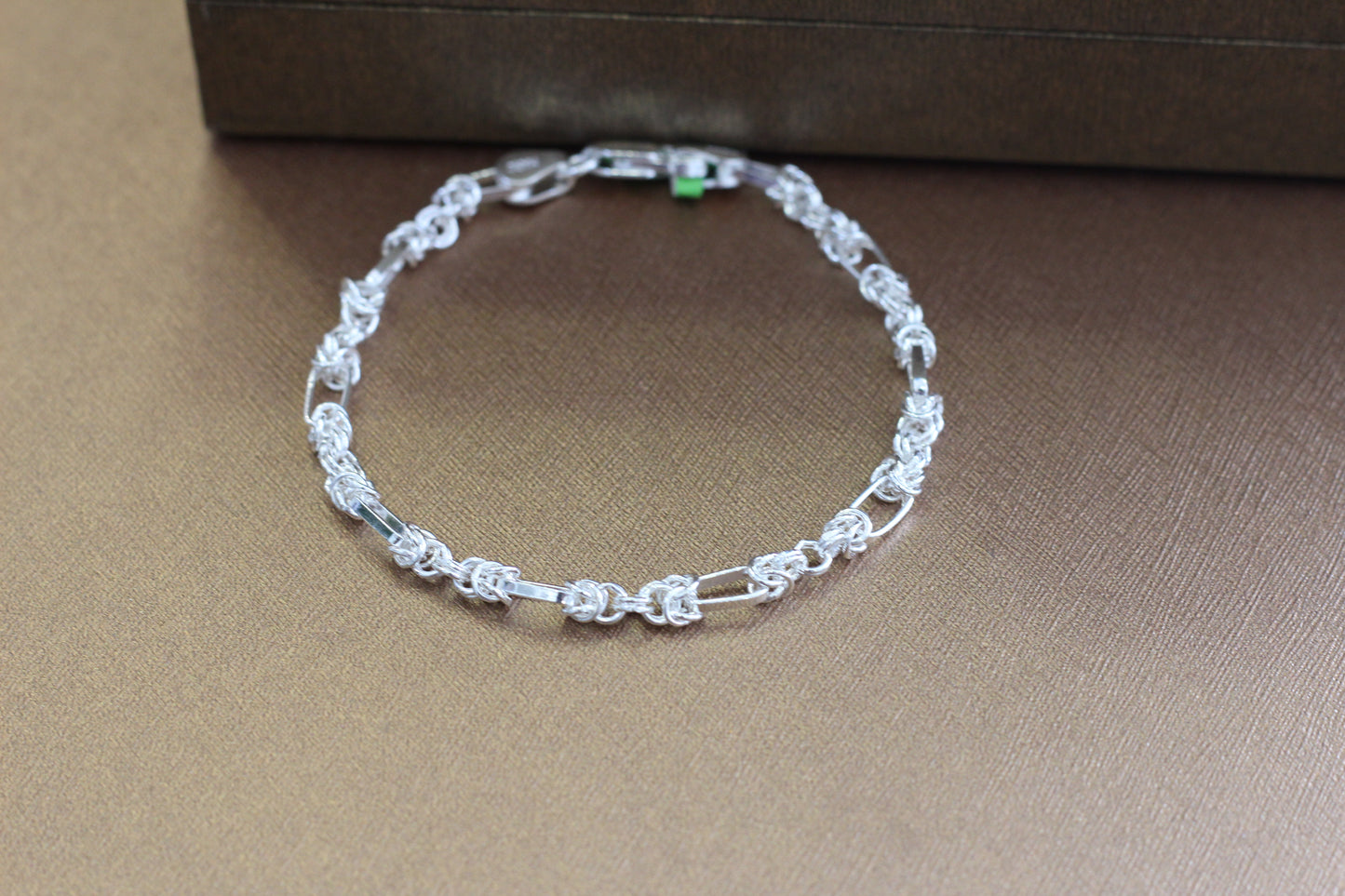 Silver Men’s Bracelet | Stylish Interlinked Knot Chain Bracelet for Men | Classic Daily Wear Silver Kada Bracelet